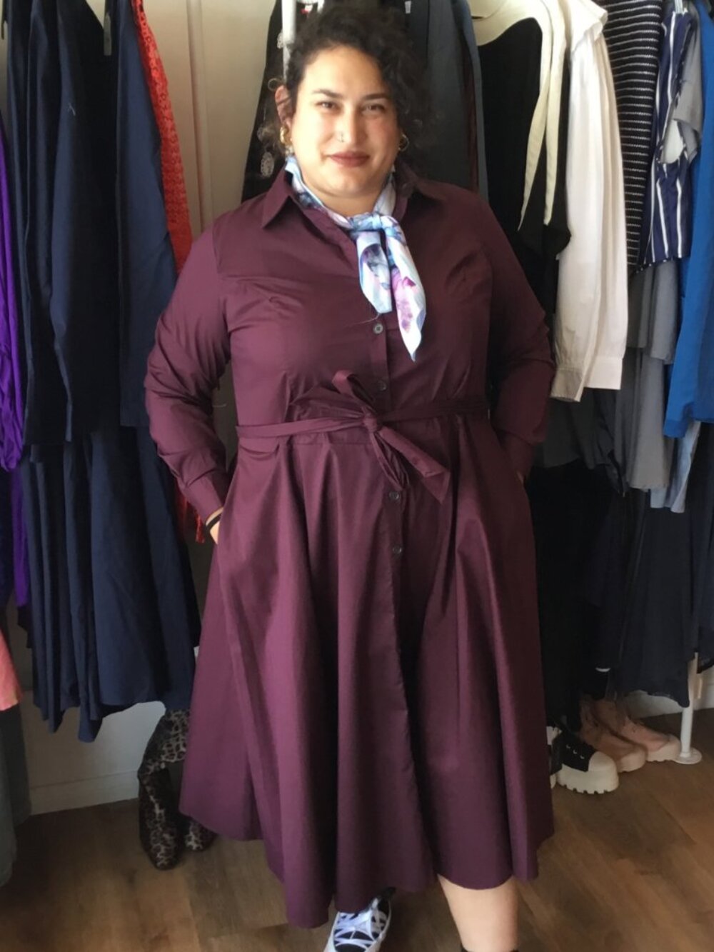 Pari Passu Purple Shirt Dress